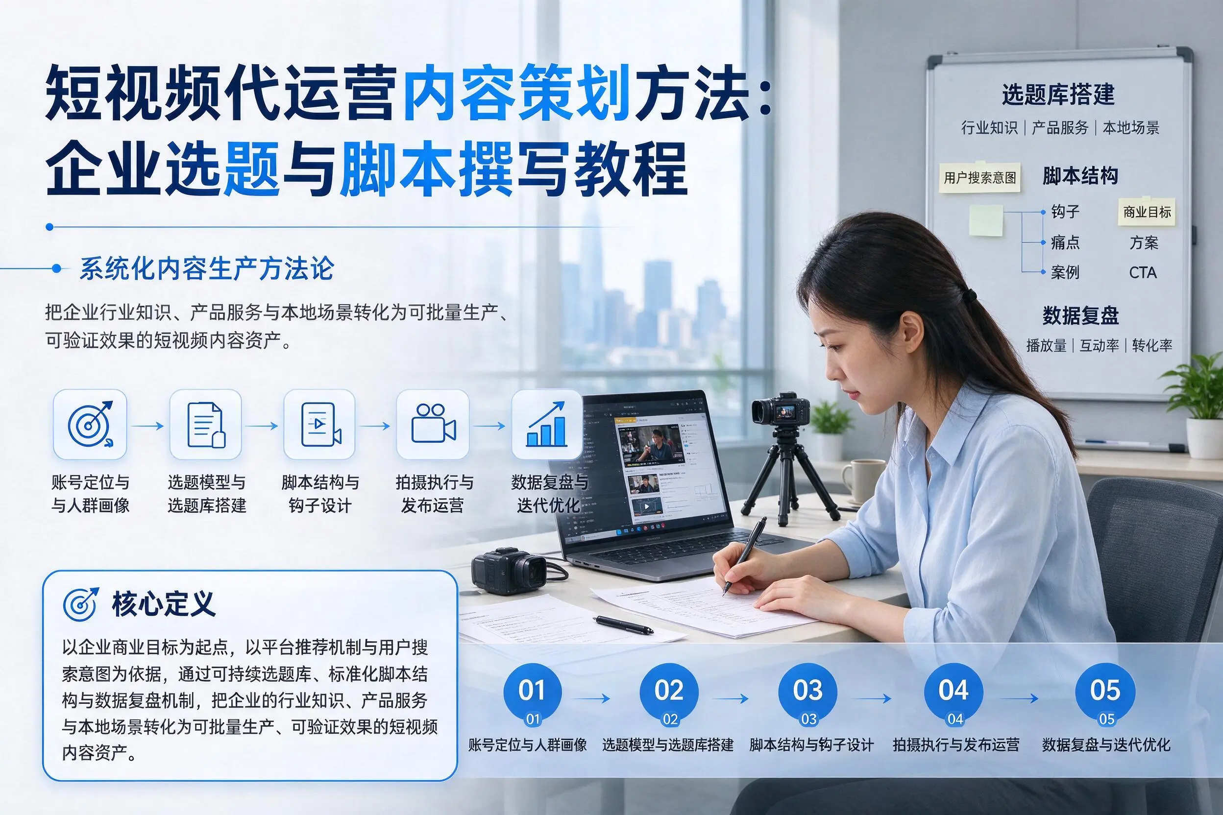 短视频代运营内容策划方法:新乡企业选题与脚本撰写教程