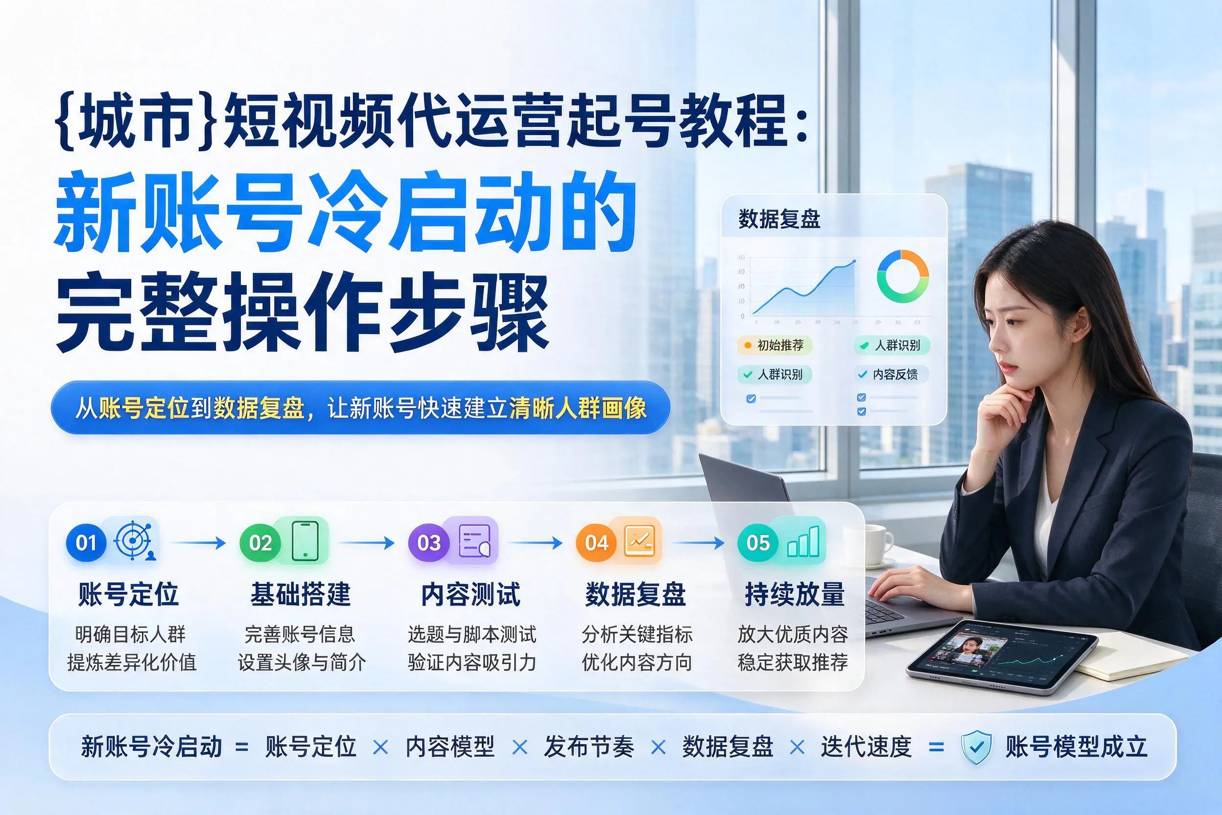 新乡短视频代运营起号教程:新账号冷启动的完整操作步骤