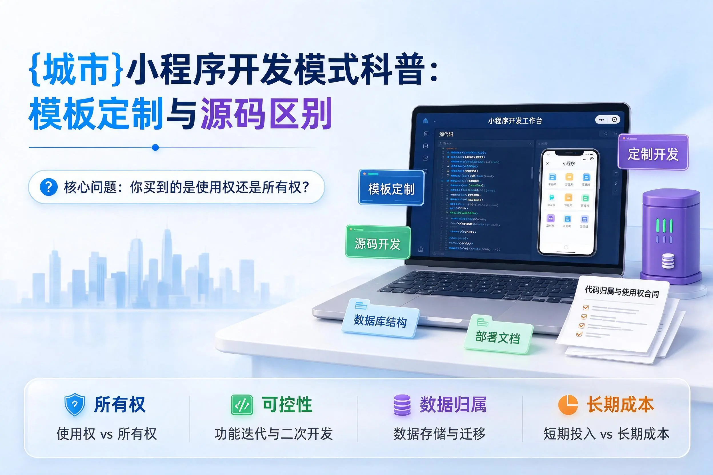 新乡小程序开发模式科普:模板定制与源码区别
