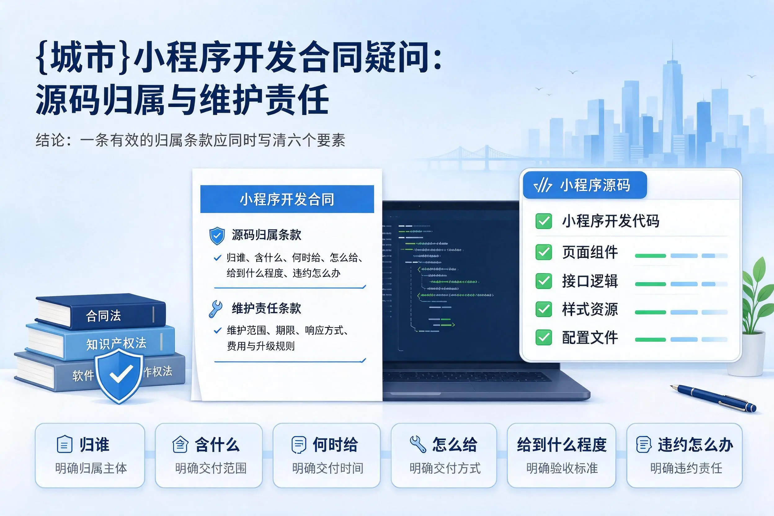 新乡小程序开发合同疑问:源码归属与维护责任