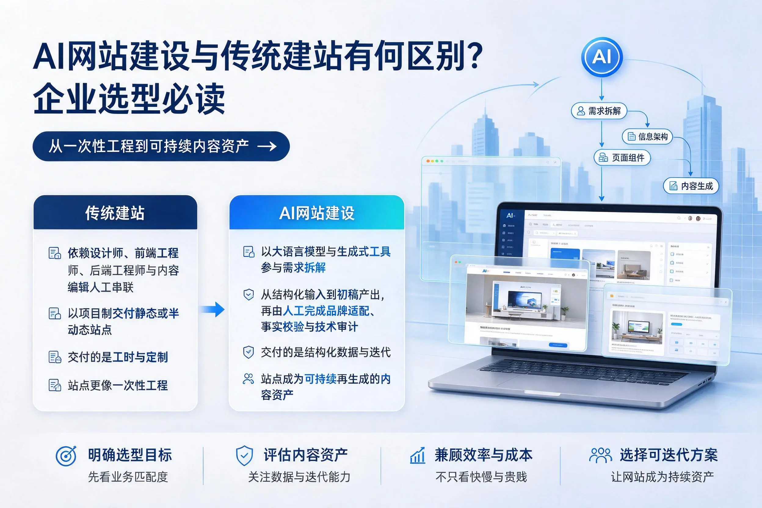 AI网站建设与传统建站有何区别?新乡企业选型必读