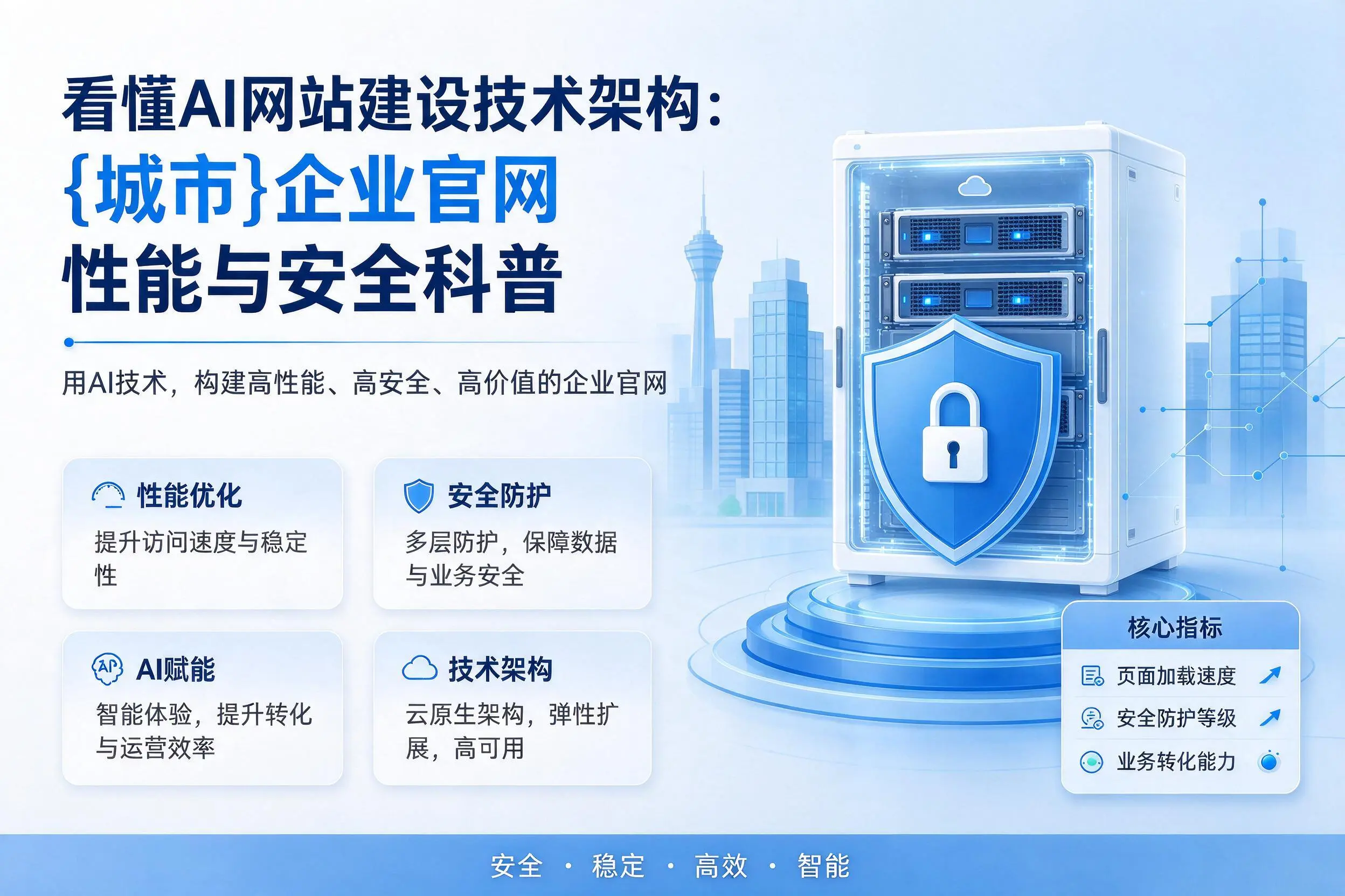 看懂AI网站建设技术架构:新乡企业官网性能与安全科普