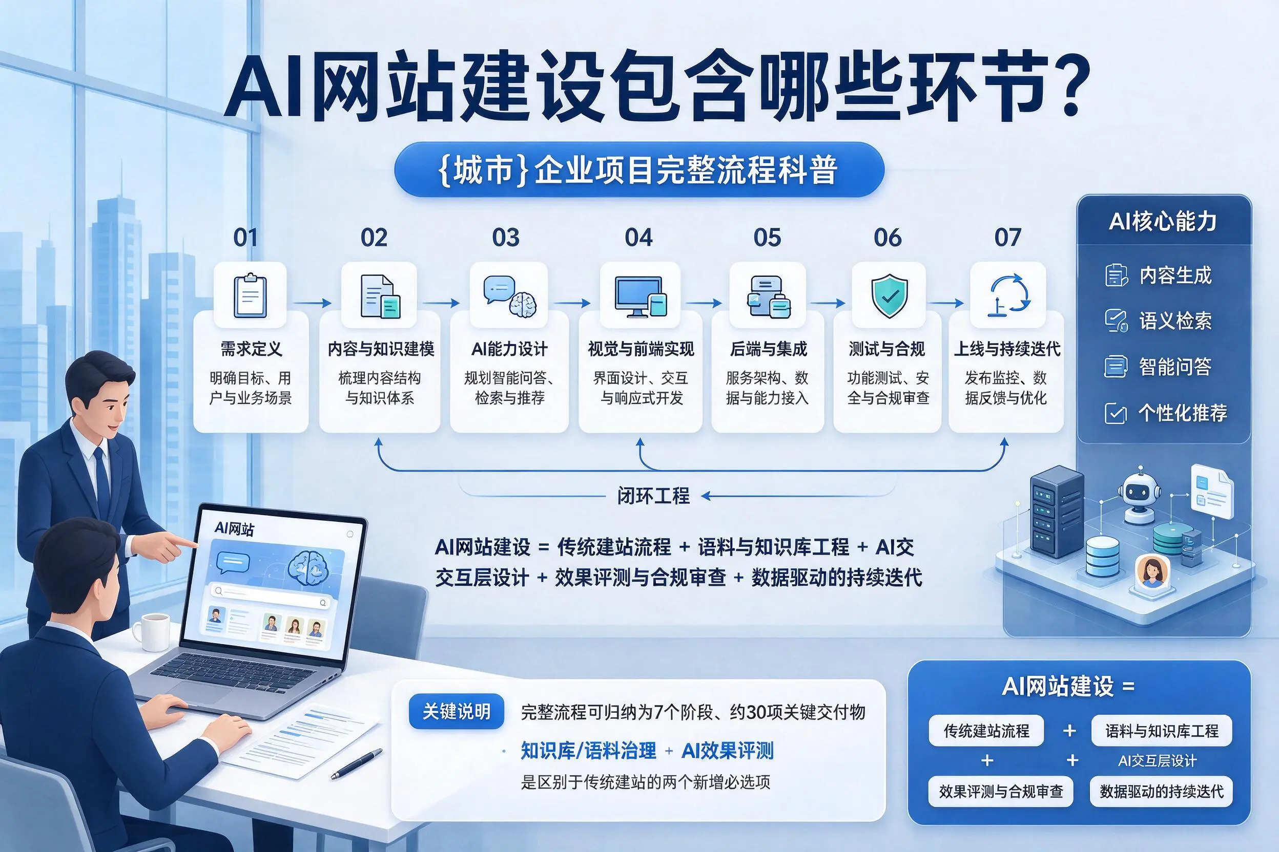 AI网站建设包含哪些环节？新乡企业项目完整流程科普