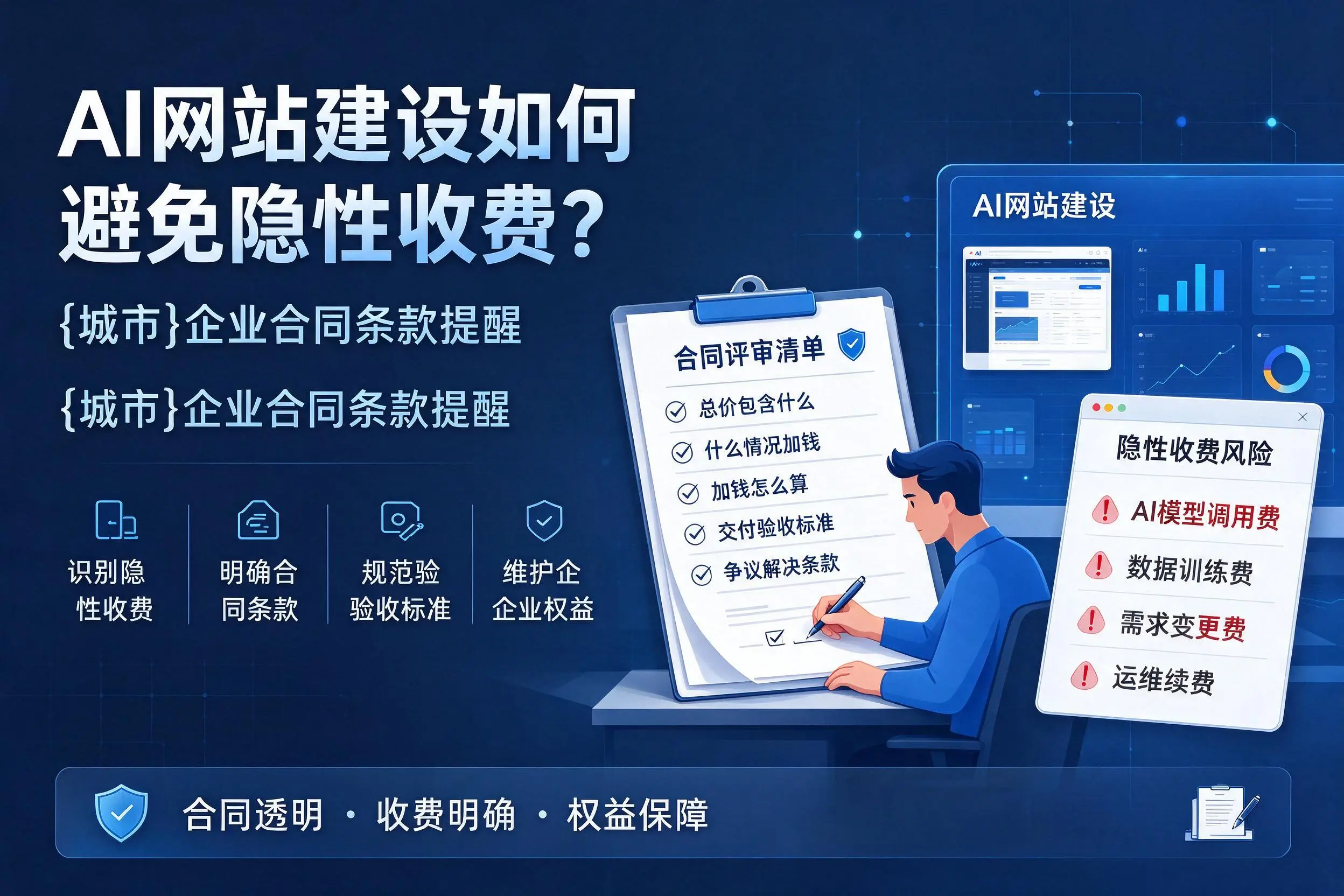 AI网站建设如何避免隐性收费?新乡企业合同条款提醒